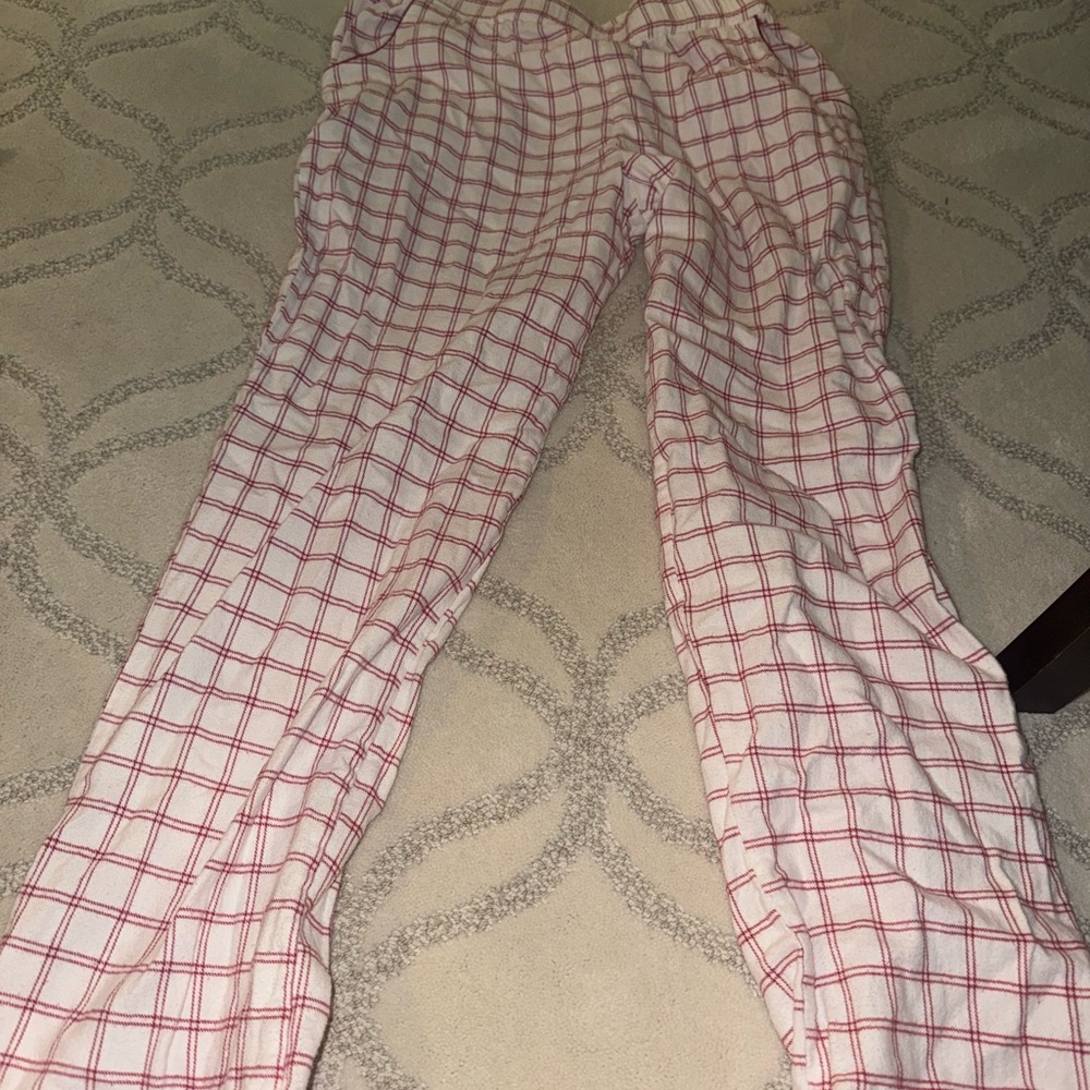 Red and white gingham pj pants thick